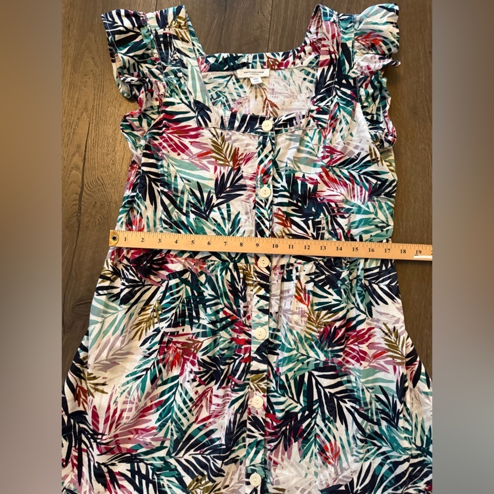 Beach Lunch Lounge Cotton Linen Blend Dress Size Medium - Picture 9 of 10